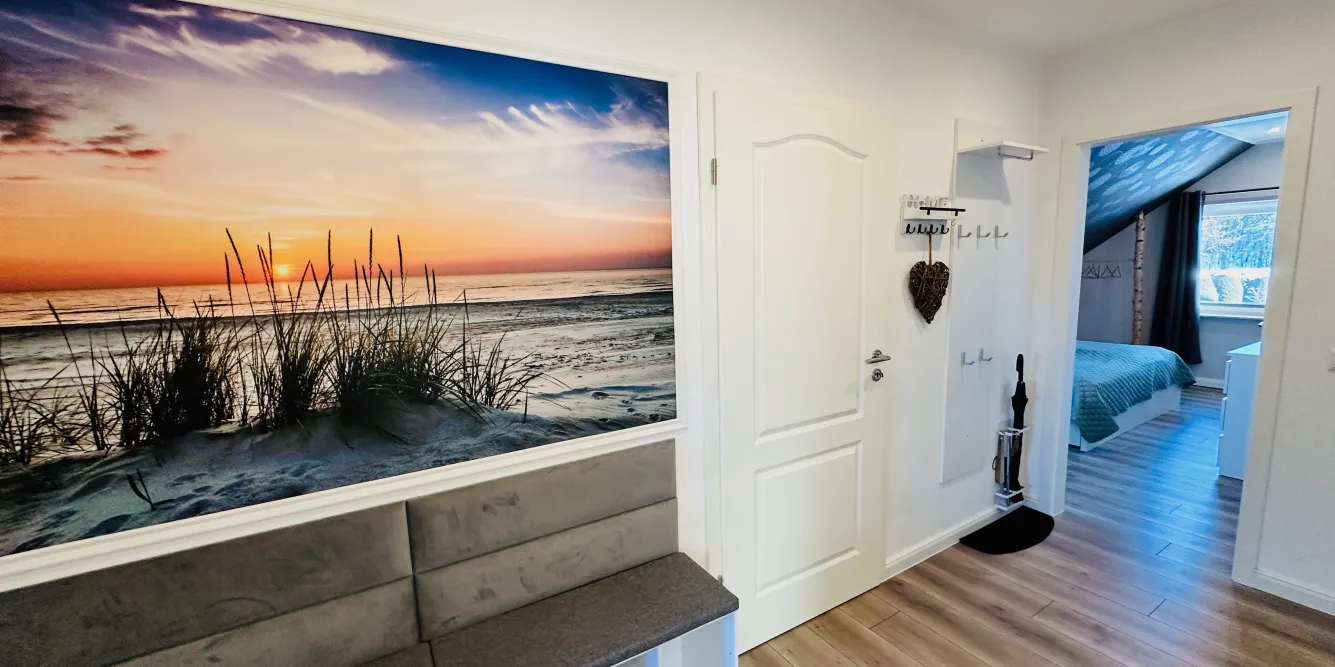 Voll ausgestattete Küche der Ferienwohnung Leev un Lee